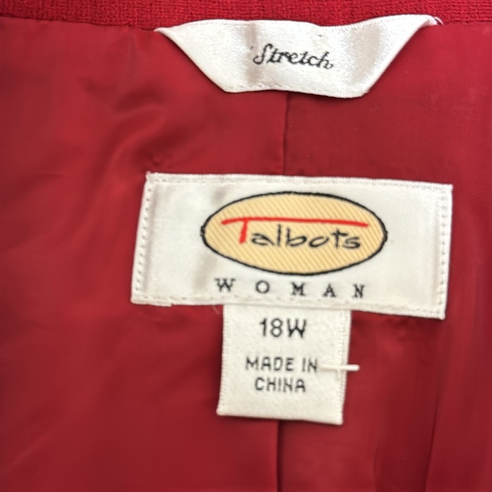 Plus size Talbots red blazer - Picture 10 of 10